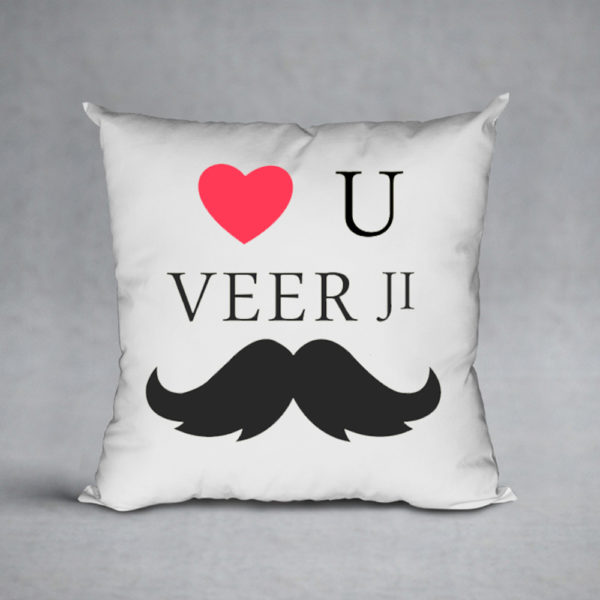 GRABADEAL Love You Veer Ji Cushion Gift for Sister